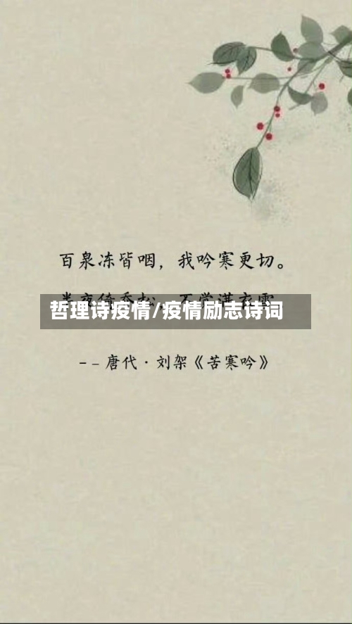 哲理诗疫情/疫情励志诗词-第3张图片