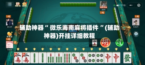 辅助神器“ 微乐海南麻将插件 ”(辅助神器)开挂详细教程