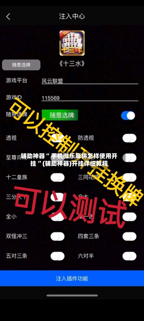 辅助神器“ 手机微乐麻将怎样使用开挂 ”(辅助神器)开挂详细教程