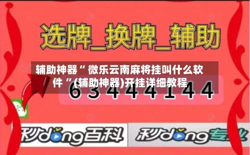 辅助神器“ 微乐云南麻将挂叫什么软件 ”(辅助神器)开挂详细教程-第2张图片