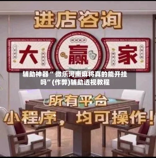 辅助神器“ 微乐河南麻将真的能开挂吗”(作弊)辅助透视教程