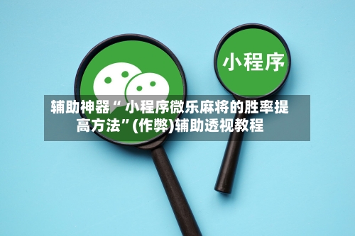 辅助神器“ 小程序微乐麻将的胜率提高方法”(作弊)辅助透视教程-第2张图片