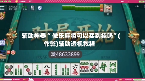 辅助神器“ 微乐麻将可以买到挂吗”(作弊)辅助透视教程