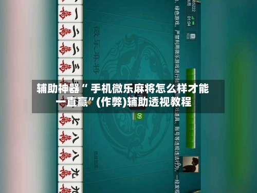 辅助神器“ 手机微乐麻将怎么样才能一直赢”(作弊)辅助透视教程-第2张图片