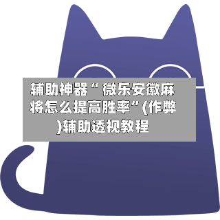 辅助神器“ 微乐安徽麻将怎么提高胜率”(作弊)辅助透视教程