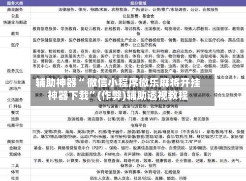 辅助神器“ 微信小程序微乐麻将开挂神器下载”(作弊)辅助透视教程-第2张图片