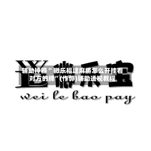 辅助神器“ 微乐福建麻将怎么开挂看对方的牌”(作弊)辅助透视教程-第2张图片