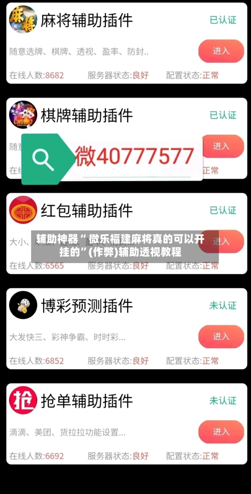 辅助神器“ 微乐福建麻将真的可以开挂的	”(作弊)辅助透视教程-第2张图片