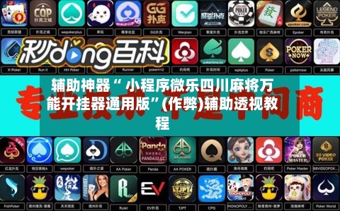 辅助神器“ 小程序微乐四川麻将万能开挂器通用版”(作弊)辅助透视教程