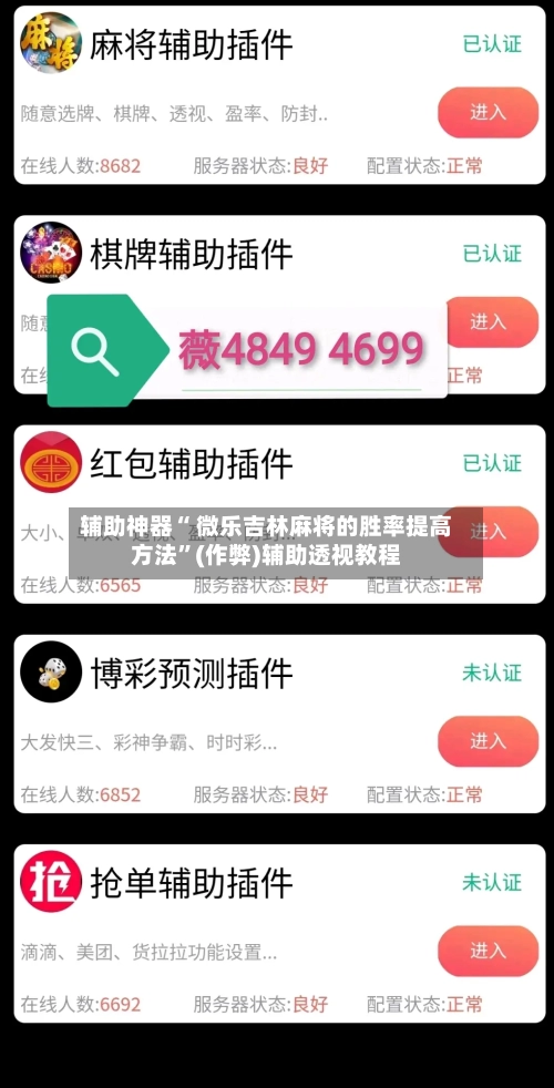 辅助神器“ 微乐吉林麻将的胜率提高方法	”(作弊)辅助透视教程-第3张图片