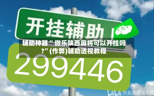 辅助神器“ 微乐陕西麻将可以开挂吗?”(作弊)辅助透视教程-第2张图片