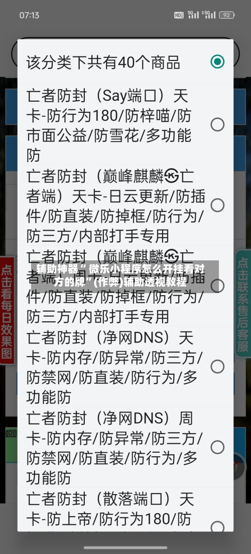辅助神器“ 微乐小程序怎么开挂看对方的牌”(作弊)辅助透视教程-第2张图片