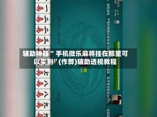 辅助神器“ 手机微乐麻将挂在那里可以买到”(作弊)辅助透视教程