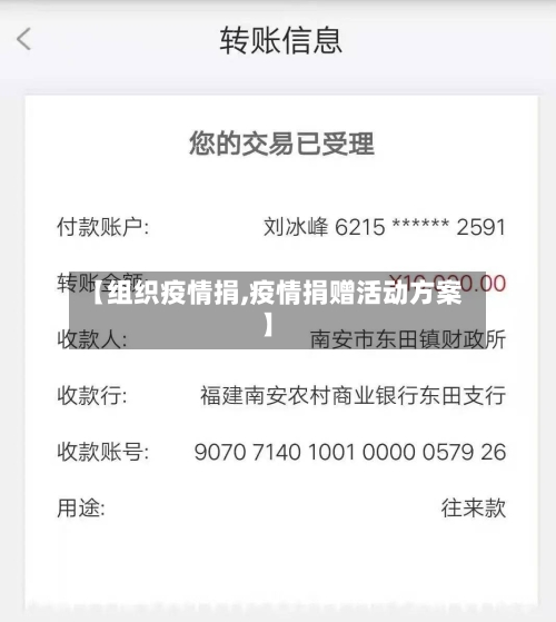 【组织疫情捐,疫情捐赠活动方案】