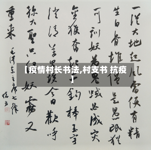 【疫情村长书法,村支书 抗疫】-第2张图片