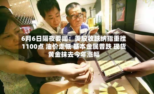 6月6日隔夜要闻：美股收跌纳指重挫1100点 油价走低 基本金属普跌 现货黄金抹去今年涨幅-第2张图片