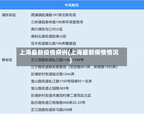 上海最新疫情病例(上海最新病情情况)-第3张图片