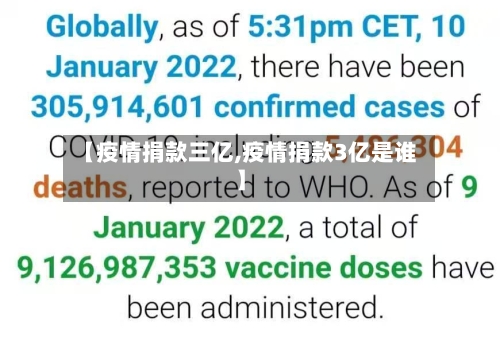 【疫情捐款三亿,疫情捐款3亿是谁】