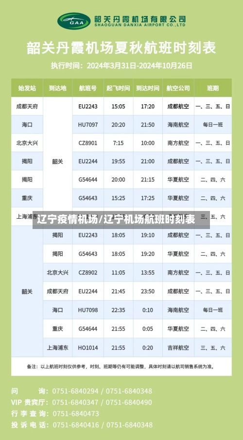 辽宁疫情机场/辽宁机场航班时刻表-第3张图片